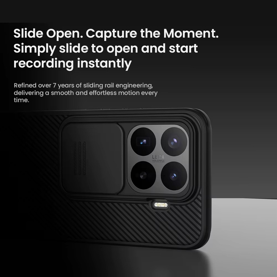 NILLKIN Camshield Shield Case für Xiaomi 17t Pro in Schwarz mit Linsenschutzabdeckung aus PC und TPU - Bild 4