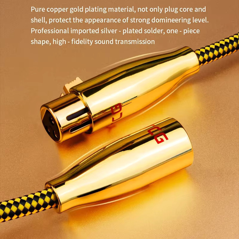 YYTCG Hifi XLR Audiokabel aus reinem OCC OFC Kupfer mit Goldsteckern für Mikrofon und Mixer - Bild 4