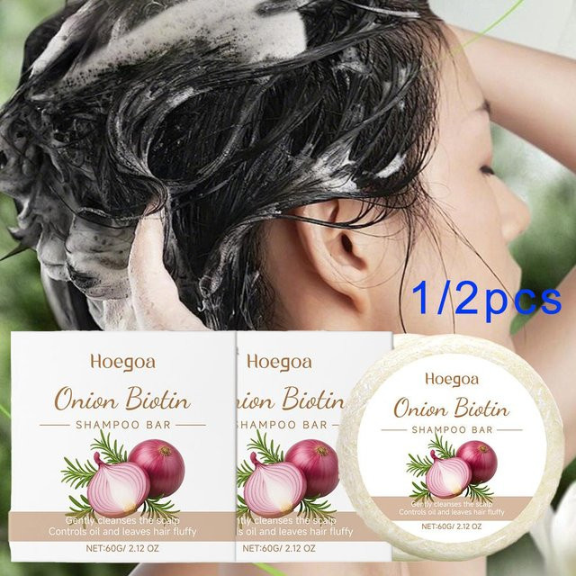 eelhoe Zwiebel- und Biotin-Shampoo-Seife, 60g, Unisex, Rosmarinextrakt - Bild 1