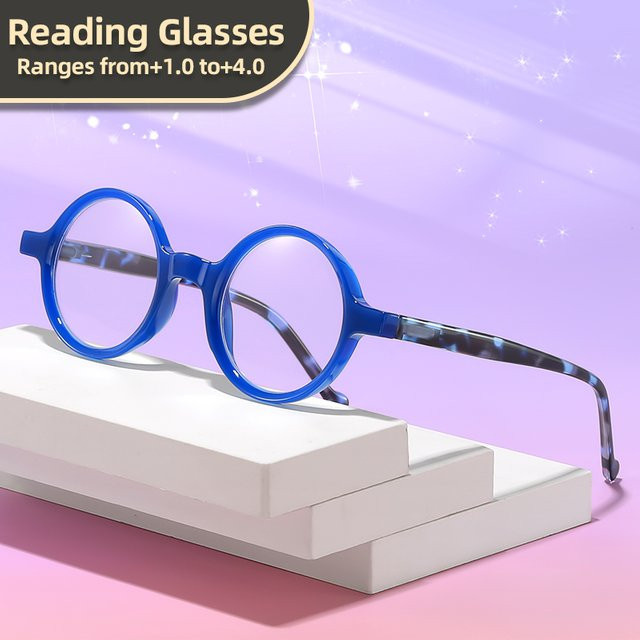 Oyalie Lesebrille, Rund, Vollrand, Kunststoff, blau - Bild 1