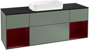 V&B Waschtischunterschrank Finion mit Wandbeleuchtung, Breite: 160 cm, Lackiert - Bild 1