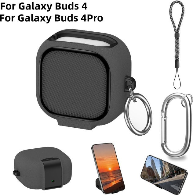 Samsung Schutzhülle für Galaxy Buds 4 / Buds 4 Pro mit Verschluss und Reinigungsset, Weiß - Bild 1