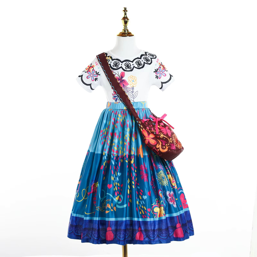 MESOQ Encanto Mirabel Kleid mit Tasche, Prinzessin, Rollenspiel Kleid - Bild 2