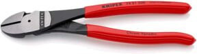 Knipex Kraft-Seitenschneider schwarz atramentiert mit Kunststoffbeschichtung in Schwarz und Rot, Länge: 200 mm - Bild 1