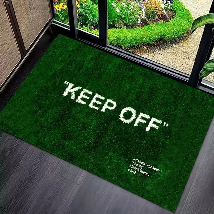 VIKAMA Keep Off Teppich in Grün, rutschfester und wasserdichter Design-Teppich für Wohnzimmer, Schlafzimmer oder Badezimmer - Bild 2