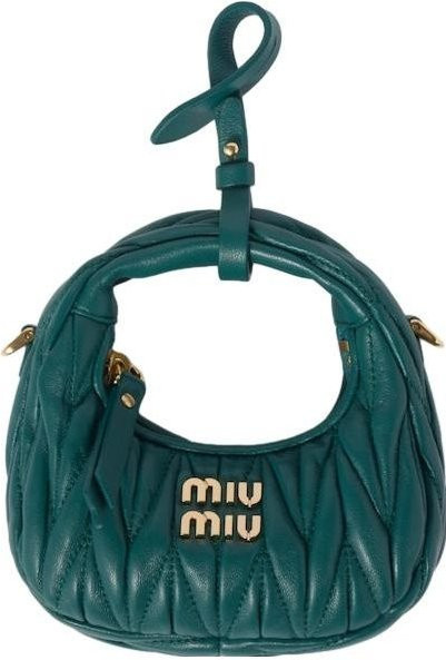 Miu Miu Hobo-Tasche Mini, Leder, gray, Damen - Bild 1