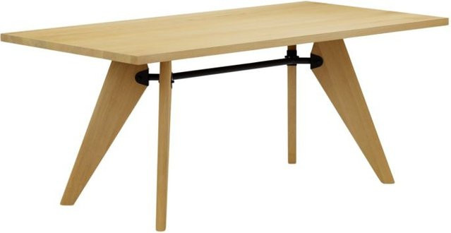 Vitra Table S A M Bois Beistelltisch aus Massivholz in Braun mit Untergestell aus Stahl - Bild 1