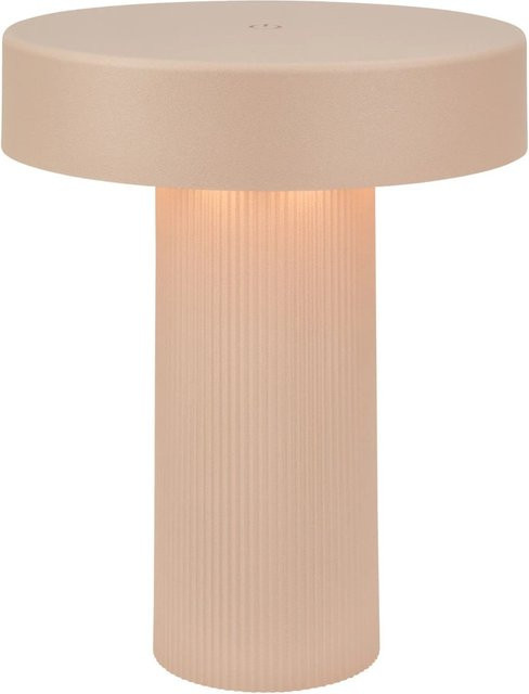 Brilo Akku-Tischleuchte Bito in Beige mit LED, dimmbar und Touch-Bedienung, IP44 wetterfest für Garten, Balkon und Terrasse - Bild 1