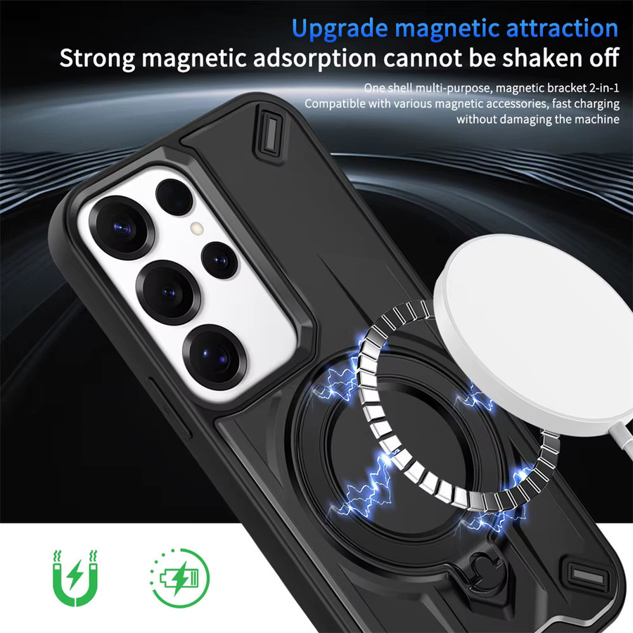 Magnetischer Ständer für Samsung Galaxy S26 S25 S24 S23 FE Ultra Plus A56 A55 A54 A16 A15 in Schwarz für MagSafe Hüllen - Bild 2