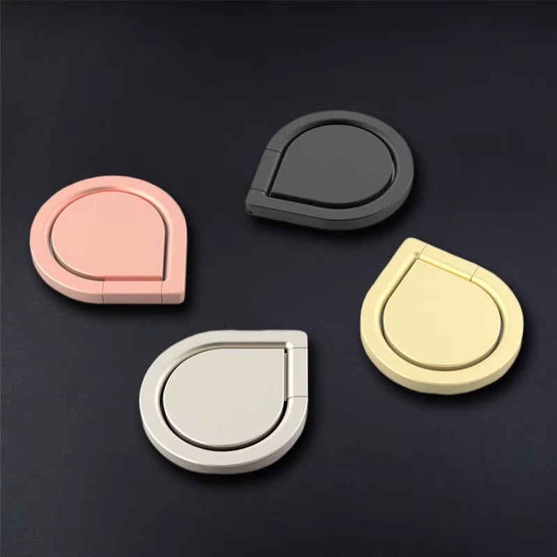 Universeller magnetischer Handy Fingerring mit drehbarer Standfunktion und Aufkleber-Pad für iPhone und andere Smartphones, Silber/Mehrfarbig - Bild 3