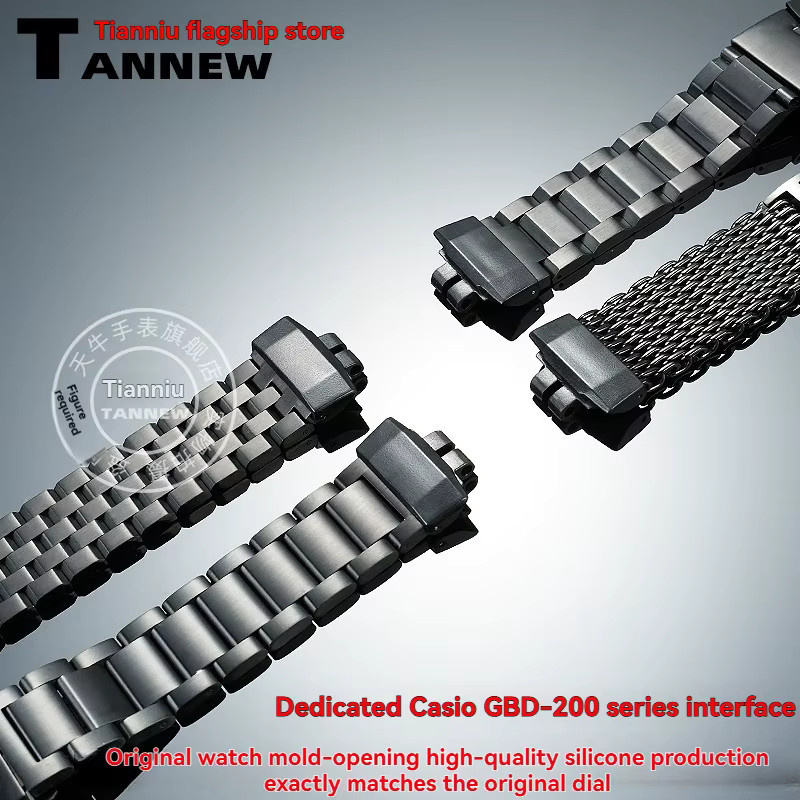 HUANGZHI Uhrenarmband Edelstahl, Schwarz, Unisex - Bild 3