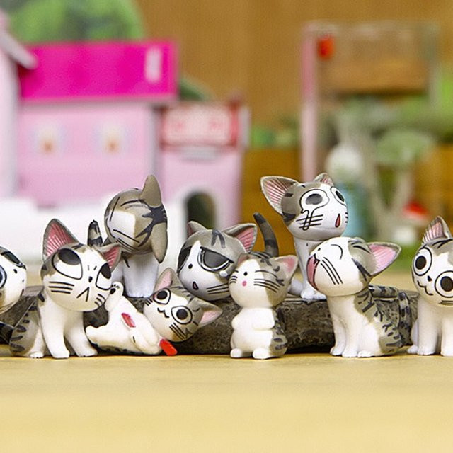 52TOYS Käse-Katzen-Figurenset, Modell-Spielzeug, 9-teiliges Set - Bild 1