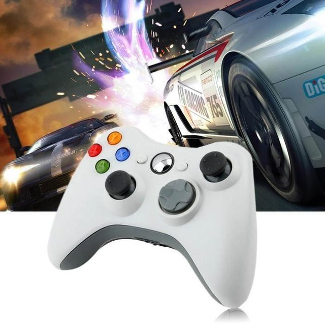 LESHP Xbox 360 Gamecontroller kabelgebunden in Weiß kompatibel mit Windows 7 - Bild 1