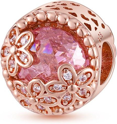 Allbestart Charme Armband, 925 Silber, Roségold, Perle, Zirkonia, Damen - Bild 1
