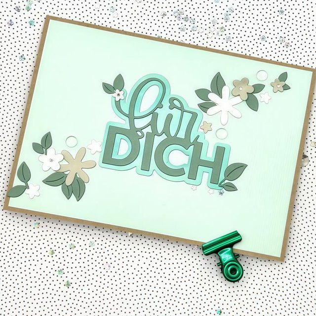 German Fur Dich Metall-Stanzformen für DIY-Scrapbooking und Kartenherstellung in Silber - Bild 1