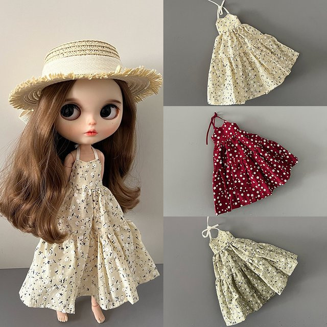 DLBell Blythe Kleidung Blumen Druck Mini Kleid, Zubehör - Bild 1