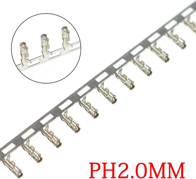 JST PH 2,0 mm Metall Pins Weibliche Crimp Terminals in Silber für PH 2,0 Gehäuse und Kabelstecker - Bild 1