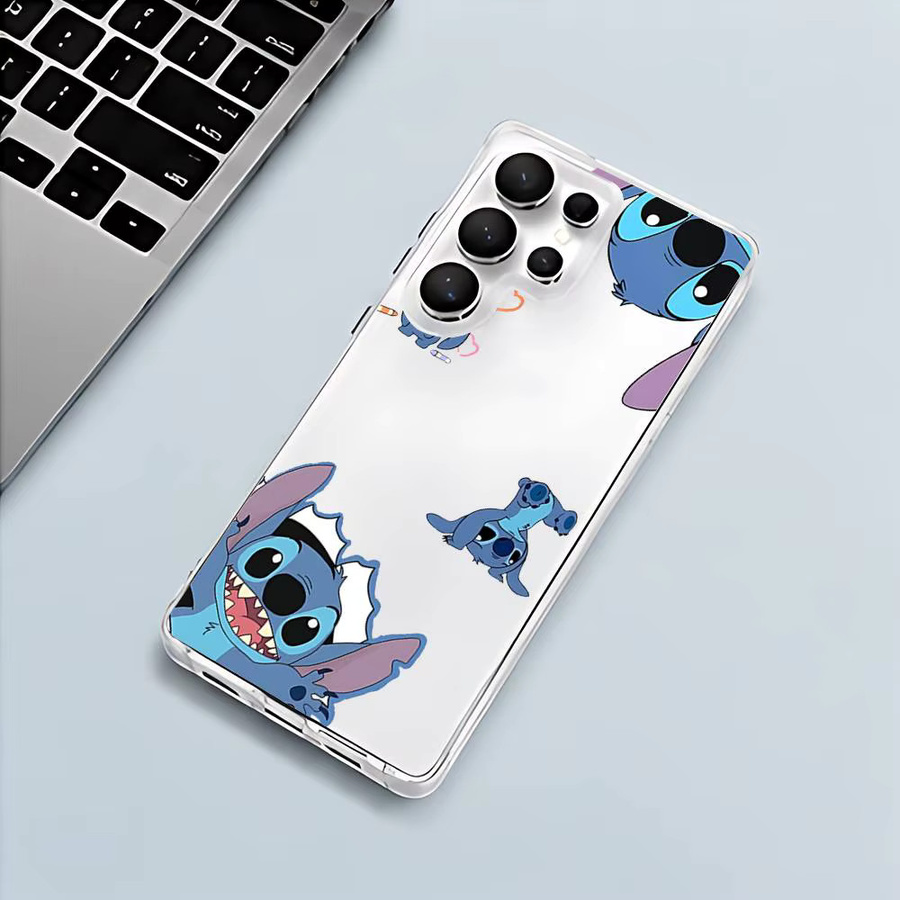 Niedliche Cartoon Silikon-Handyhülle für Samsung Galaxy S21 S22 S23 S24 S25 S26 Ultra FE Plus 5G und A52S mit Stitchies Design - Bild 2