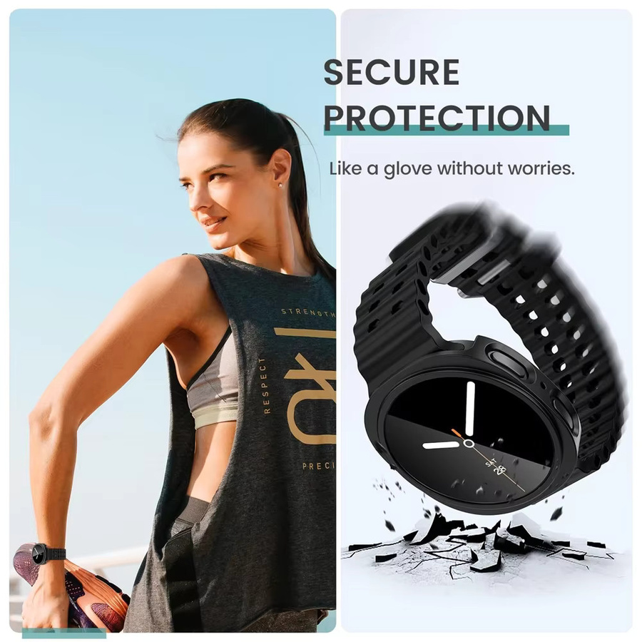 Samsung Galaxy Watch 8 Zubehör, Hülle, Displayschutzfolie, Kunststoff, Schwarz, Unisex - Bild 4