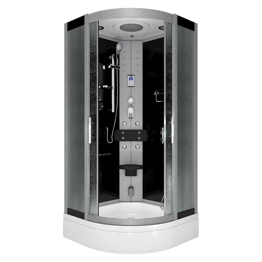AcquaVapore Duschkabine D46-63M0-EC Komplettdusche mit Regendusche, Handbrause, Körperdüsen, LED-Beleuchtung und Fußmassage, B/T: 100 x 100 cm - Bild 2