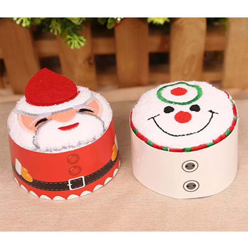 Beeinch Weihnachtliches Handtuch mit Schneemann-Stickerei für Kinder und Zuhause - Bild 3