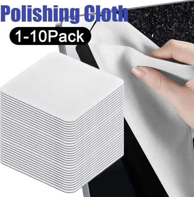 BRYNTHORX Universelles Poliertuch mit Nano-Textur in Weiß für Bildschirme, iPhone, iPad, Macbook, Apple Watch, Linsen und Brillen - Bild 1