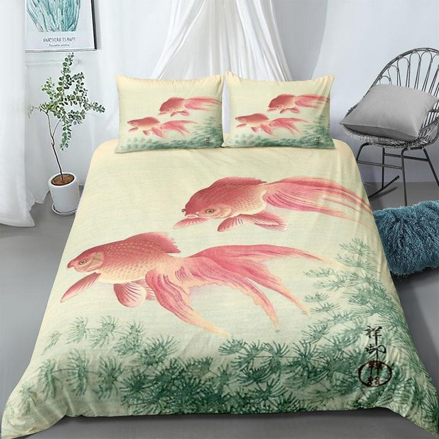 Grosstor Bettwäsche Set Chinesischer Loong in Blau mit Reißverschluss, B/H: 140 x 210 cm - Bild 1