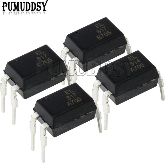 PUMUDDSY 100 Stück PC817C Optokoppler DIP-4 SOP-4 Schwarz - Bild 1