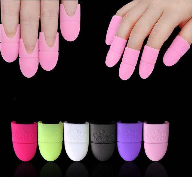 JEARLYU Nail Art Silikon UV-Gel Wraps, 10 Stück, Purple, Matt - Bild 1