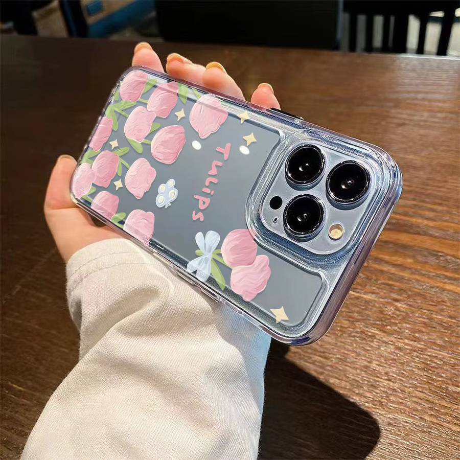 Transparente Silikon-Handyhülle mit Blumen-Design für Samsung Galaxy S25 Ultra, S26 Plus, S24 FE, S23 und S22 Edge - Bild 4