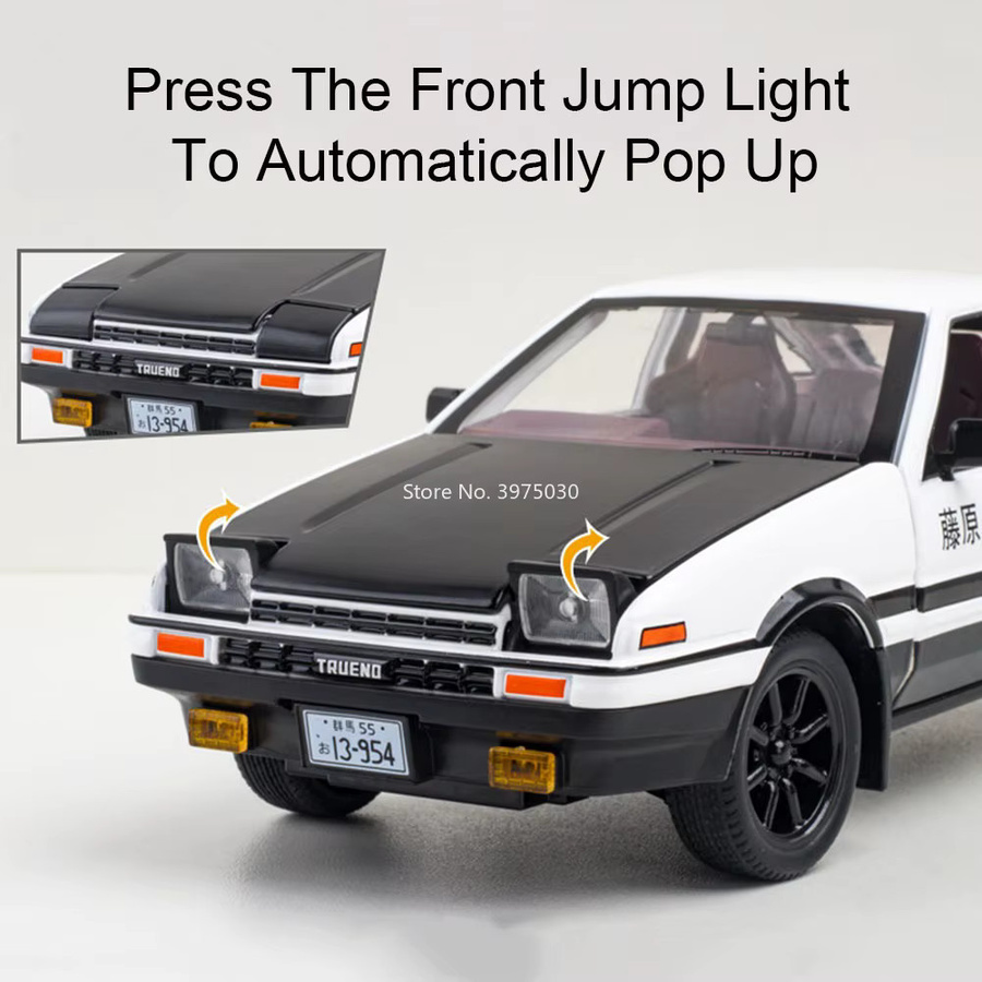 MAKEDA AE86 Highlander Sportwagen Modell, 1:24, Metall, mit Licht und Sound - Bild 3