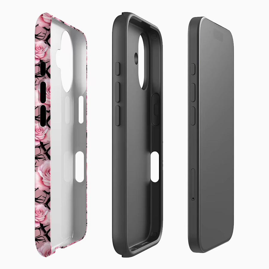 Thorn & Rose Robuste Handyhülle für iPhone 17 16 15 14 13 Pro Max Plus mit Magnetfunktion in Pink - Bild 2