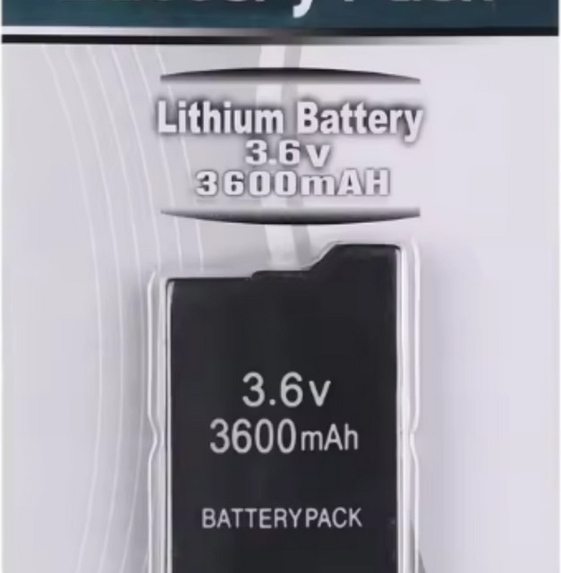Koonenda Lithium-Ionen-Akku 3,6 V für PlayStation PSP 1000, 2000, 3000 und PSP-S110, 3600 mAh, Schwarz - Bild 1