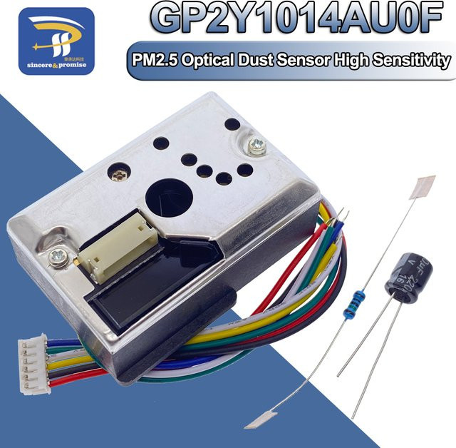 Sincere & Promise GP2Y1014AU0F Kompakter optischer Staub-Sensor 5V in Silber, kompatibel mit GP2Y1010AU0F zur Messung von Rauch und Partikeln für die Luftqualität PM 2,5 mit Kabel - Bild 1