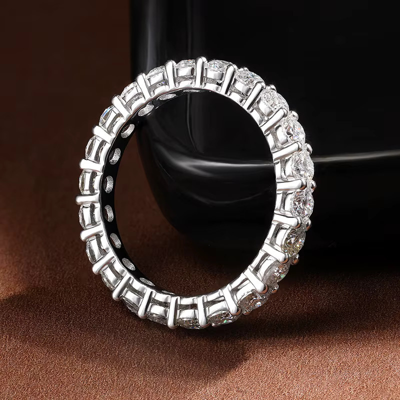 KNOBSPIN Moissanit-Ring, 925 Silber, Weiß, Unisex - Bild 2