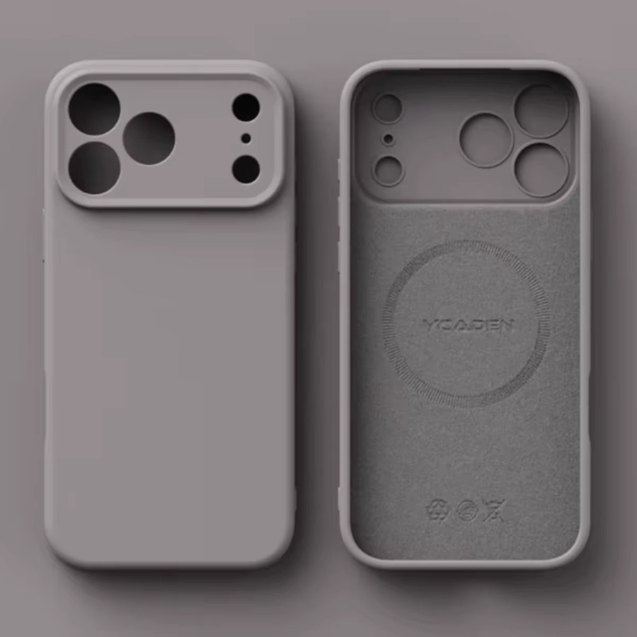 Stoßfeste MagSafe Schutzhülle aus Silikon für iPhone 17 Pro Max 16 15 14 13 12 in Rot, Braun und Grau - Bild 1