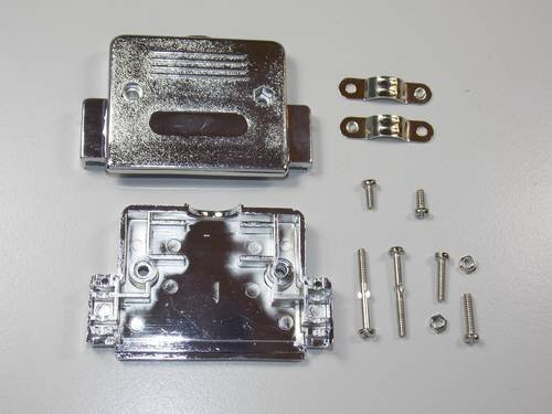 TRU COMPONENTS TC-2523008 D-SUB Gehäuse mit 50 Polen aus metallisiertem Kunststoff in Silber, 100 Stück - Bild 1