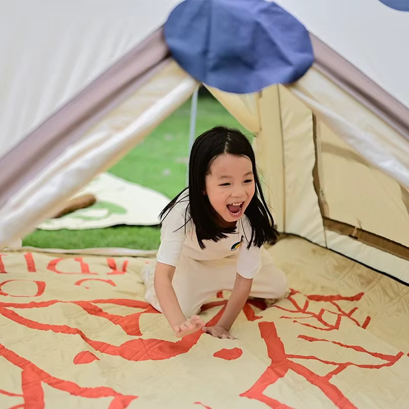 GERC Outdoor Camping Picknickmatte in Orange, wasserdicht und feuchtigkeitsbeständig, faltbar und tragbar - Bild 3