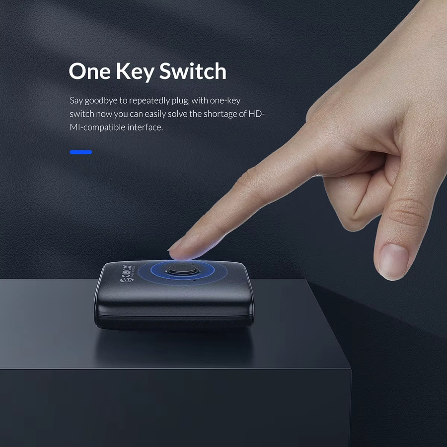 ORICO HDMI Splitter und KVM Switcher Bi-Directional 4K UHD 60Hz Audio Konverter in Schwarz - Bild 4