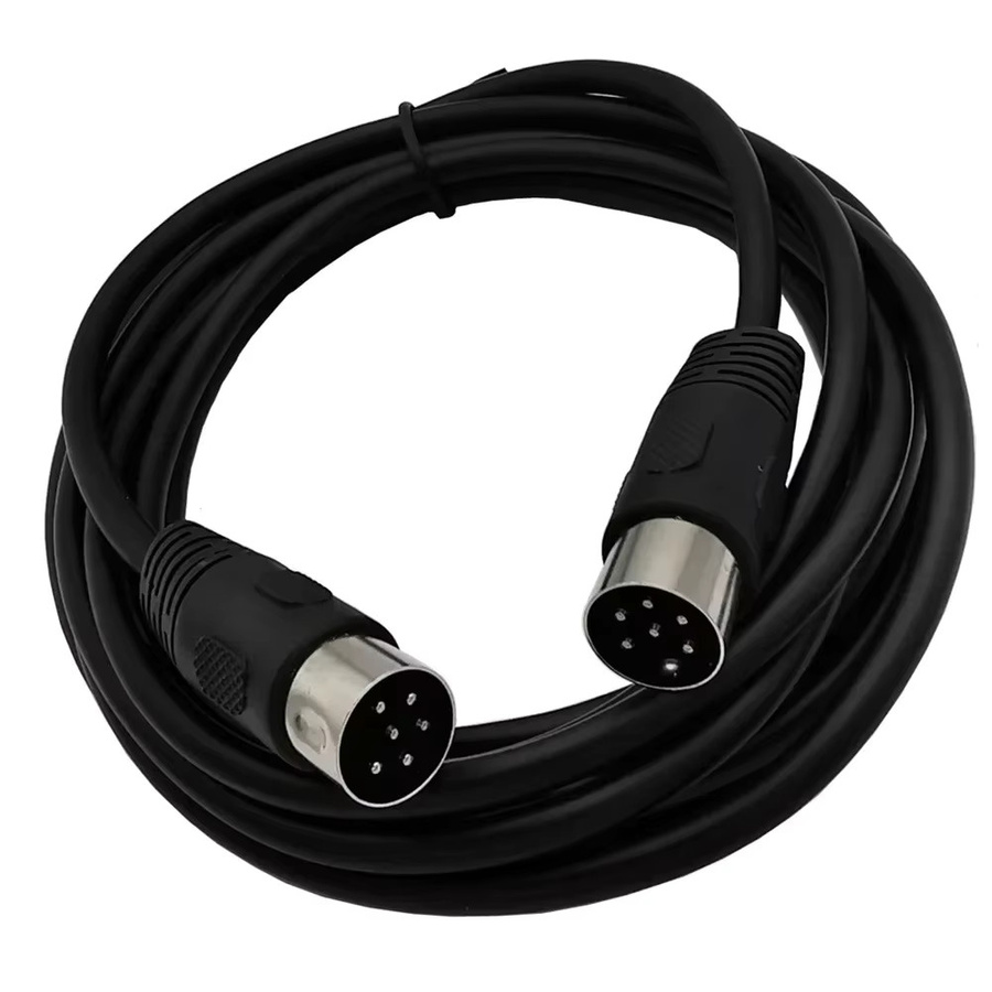 BSN DIN 6-poliges Audio- und Videokabel S-Terminal Midi Stecker auf Stecker Buchse in Schwarz - Bild 2