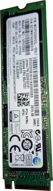 Lenovo SSD 256 GB M.2 NVMe Green (00JT037) - Bild 1