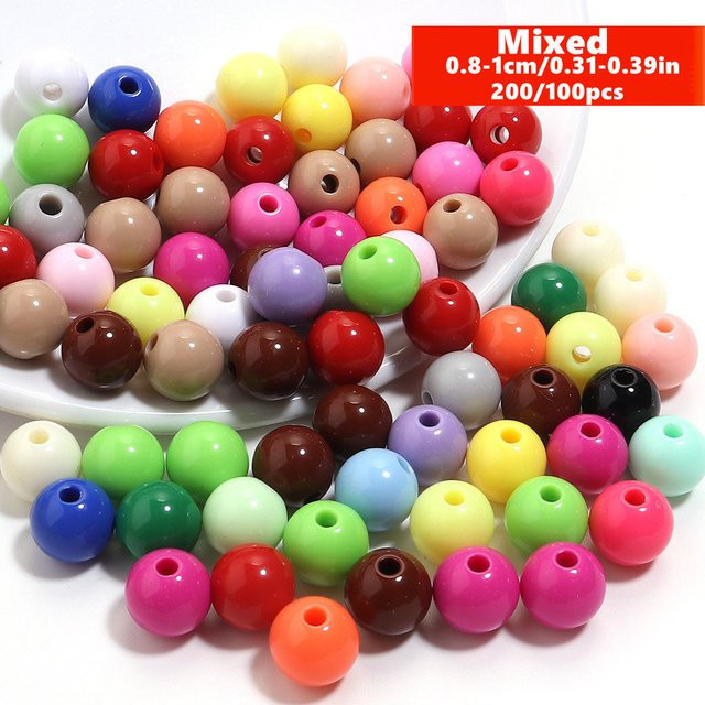QYWCTZ Abstandsperlen Acryl, Bunt, 8/10mm, Unisex - Bild 1