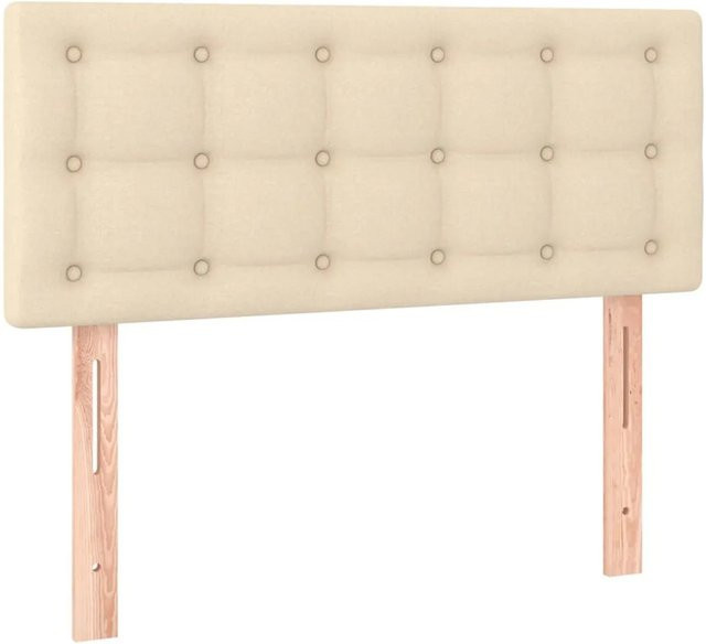 vidaXL LED Kopfteil in Beige mit USB-Ladeanschluss und integrierter Beleuchtung, B/H: 100 x 78/88 cm - Bild 1