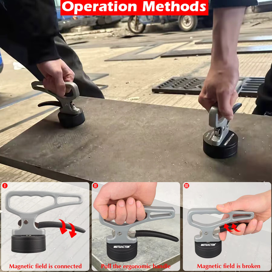 AMAZING-MAG Magnetisches Aufnahmewerkzeug mit Schnellverschluss und ergonomischem Griff in Silber und Grau - Bild 3