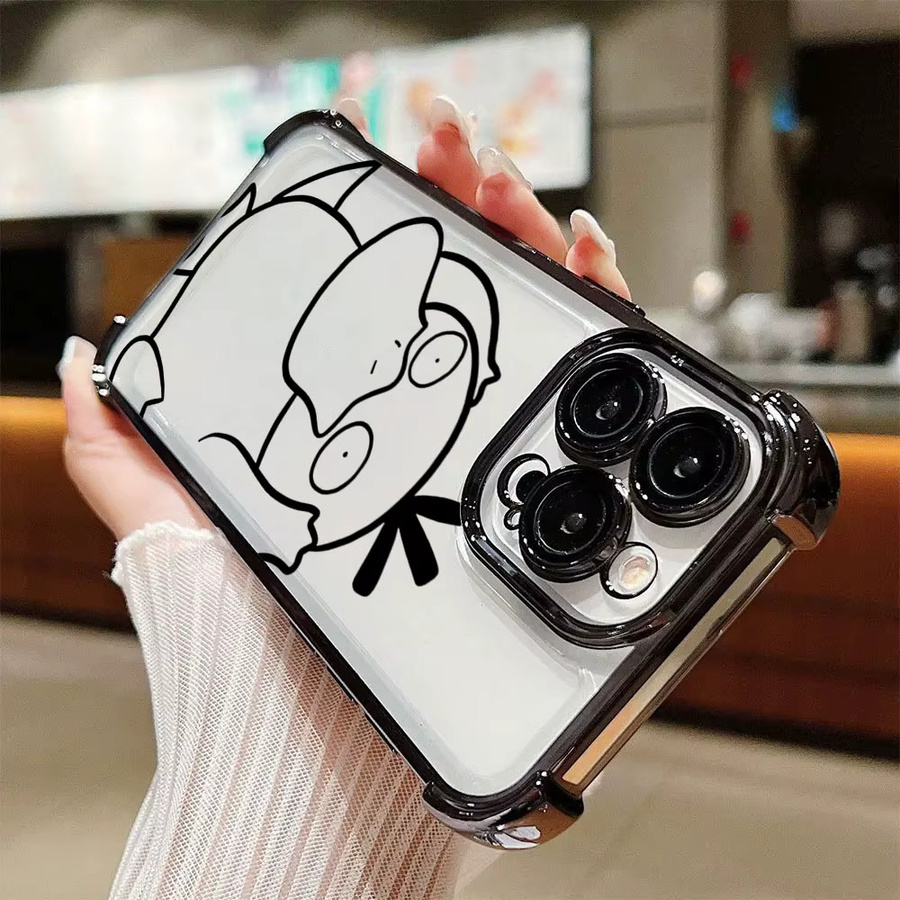 Line P Pokemon Pikachu Psyduck Handyhülle für Xiaomi 17T Pro 15T 14T 13 15 F8 Ultra Poco X7 F7 X3 X6 F5 M7 M8 Pro Max Cover transparent - Bild 2