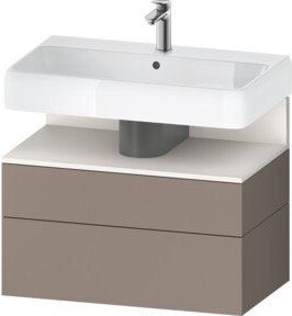 Duravit Waschtischunterschrank Qatego in Weiß, Wandmontage, mit 1 Schrank und 1 Auszug, B/T/H: 79 x 47 x 59 cm - Bild 1
