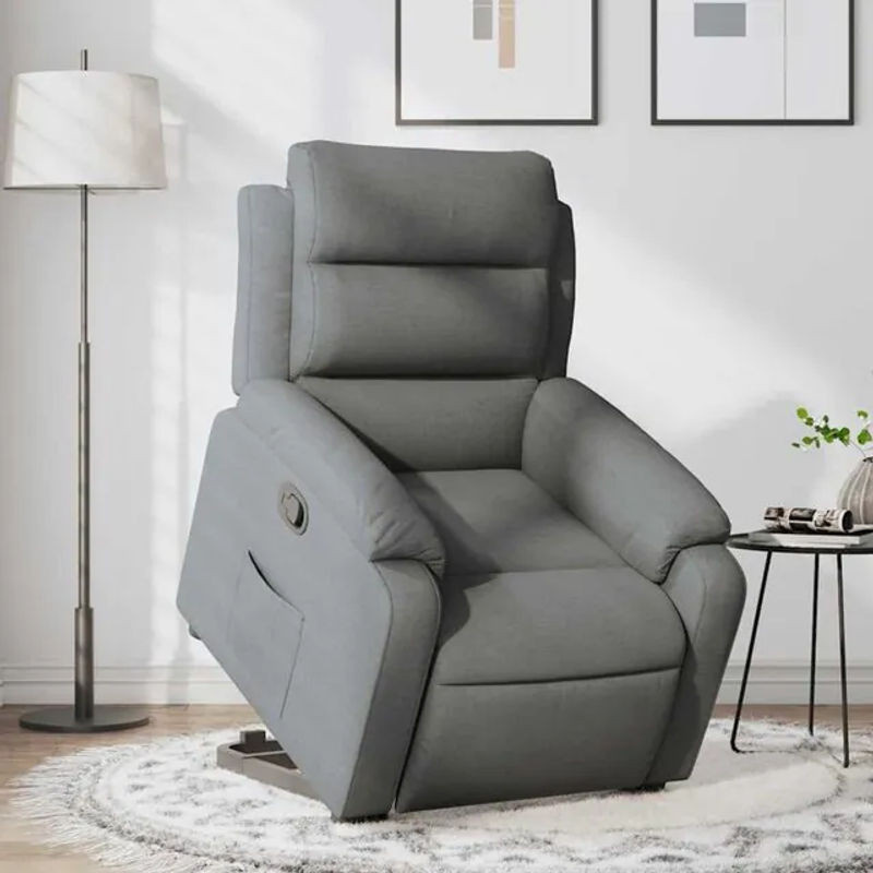 vidaxl Relaxsessel mit Aufstehhilfe in Anthrazit aus Stoff - Bild 1