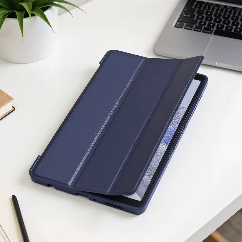 Schutzhülle für Samsung Galaxy Tab A7 Lite 8,7 Zoll 2021 SM-T220 SM-T225 SM-T227 mit weicher Rückseite und Standfunktion in Grau - Bild 5
