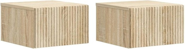 vidaXL Wandmontierter Nachttisch 2er-Set Sonoma-Eiche Vintage B/T/H: 33 x 34,5 x 20 cm - Bild 1