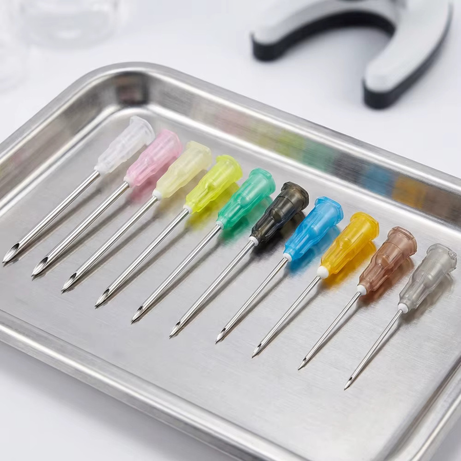 25 spitze Injektionsnadeln aus Metall mit transparenten Kappen für Klebstoffdosierer und Klebewerkzeuge, Multicolor - Bild 3